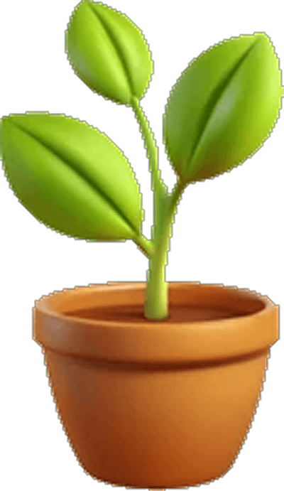 Potted plant symbolizing financial growth